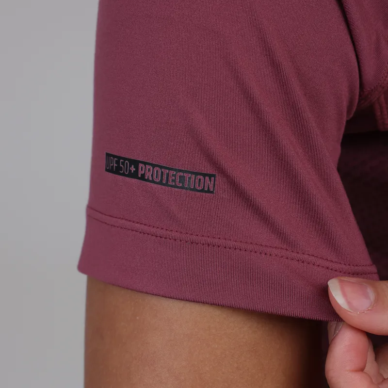 Shires Aubrion React Ladies Short Sleeve Base Layer - Mauve-4