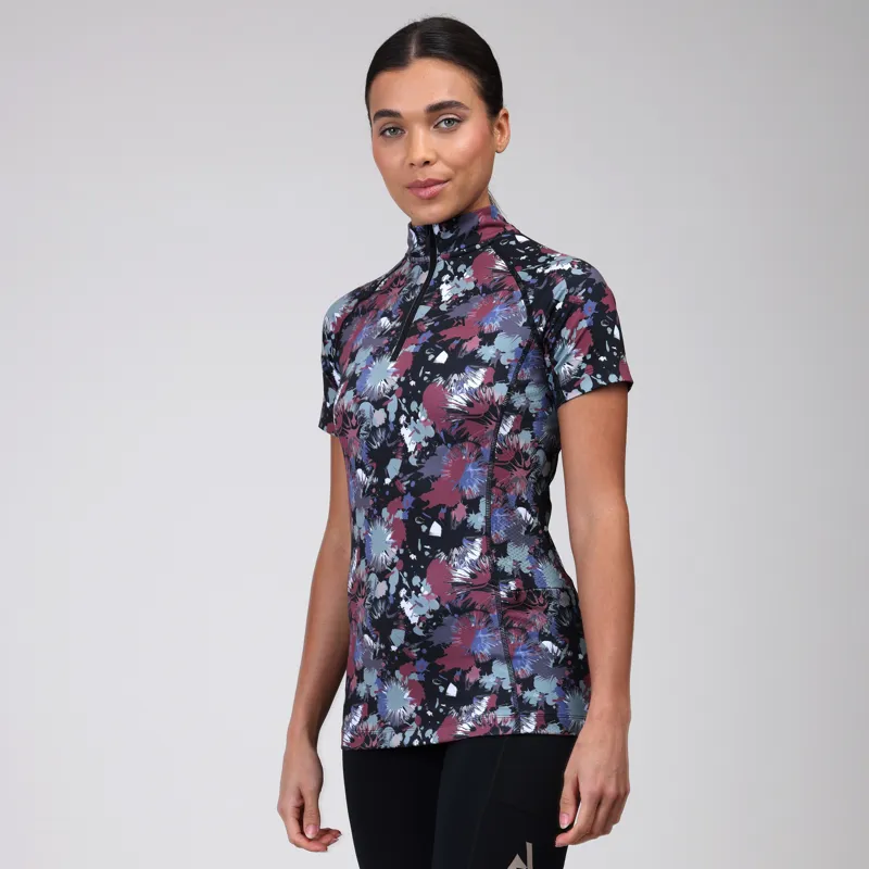 Shires Aubrion React Ladies Short Sleeve Base Layer - Abstract-2