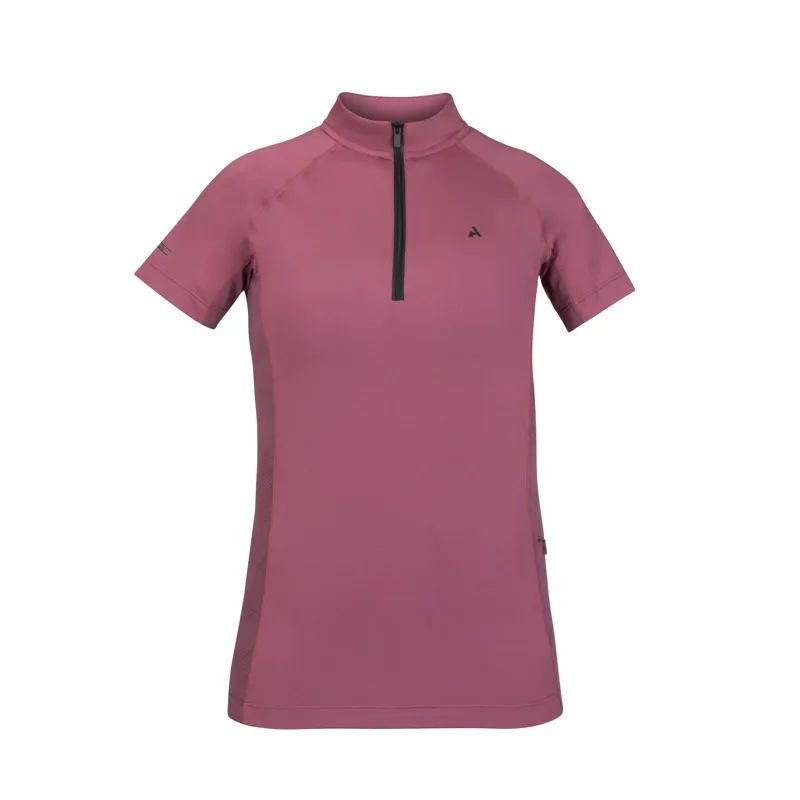 Shires Aubrion React Ladies Short Sleeve Base Layer - Mauve