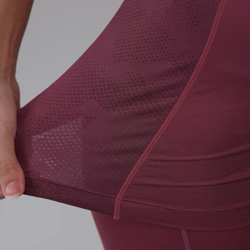 Shires Aubrion React Ladies Short Sleeve Base Layer - Mauve-3