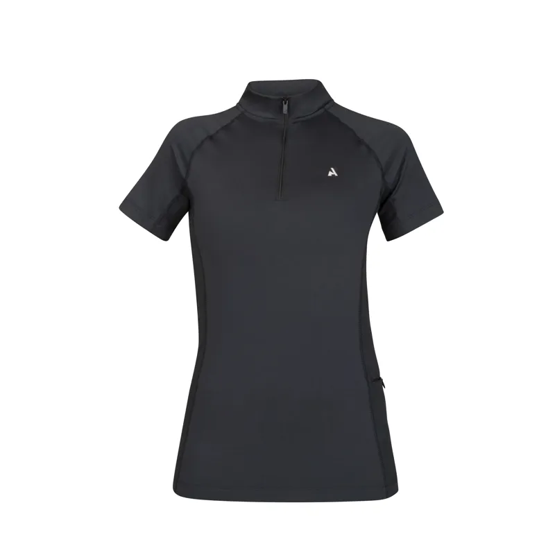 Shires Aubrion React Ladies Short Sleeve Base Layer - Shadow
