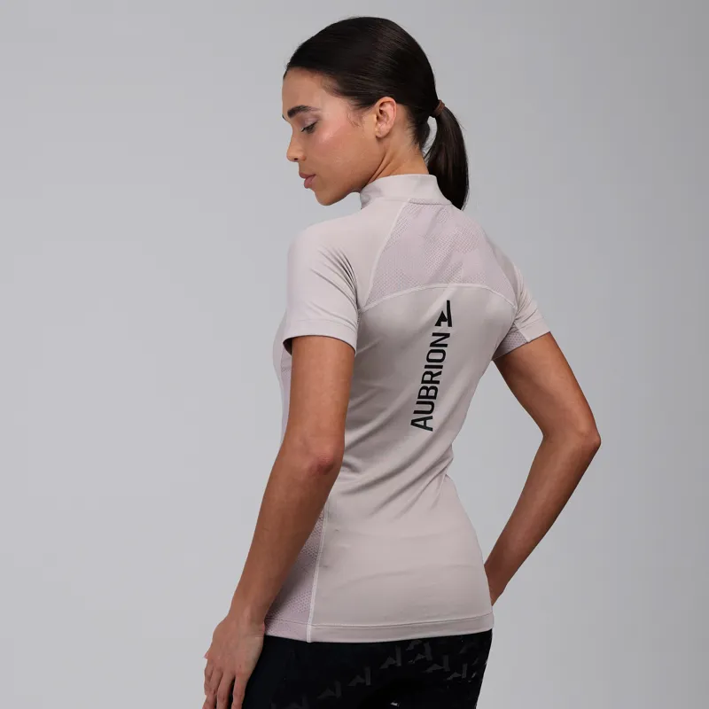 Shires Aubrion React Ladies Short Sleeve Base Layer - Sand-4