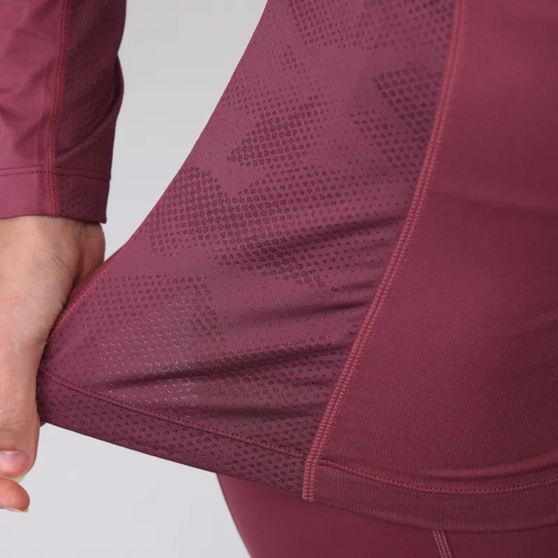 Shires Aubrion React Ladies Long Sleeve Base Layer - Mauve-3