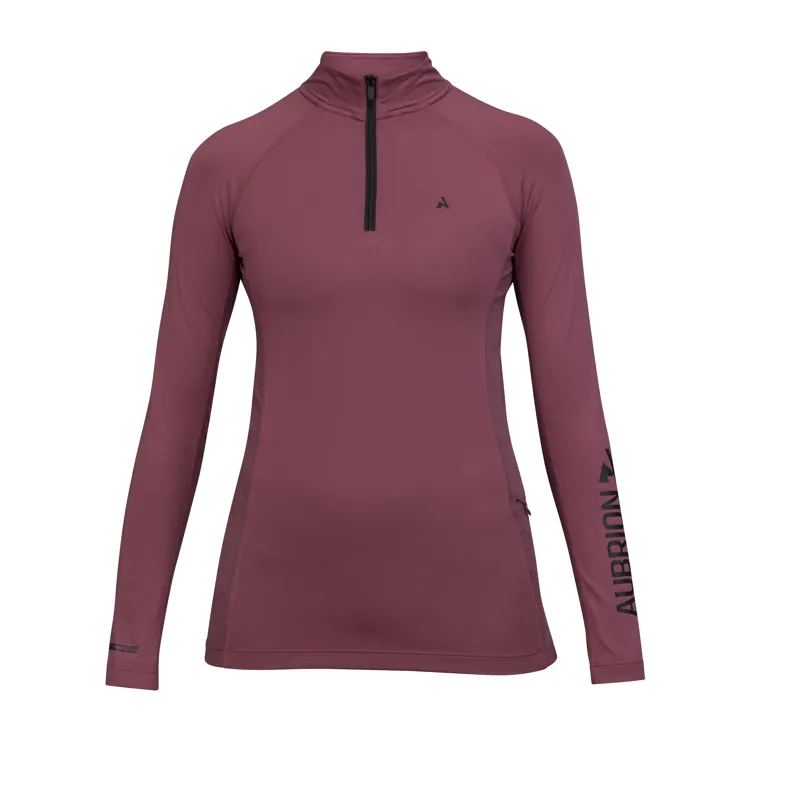 Shires Aubrion React Ladies Long Sleeve Base Layer - Mauve