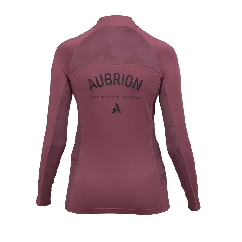 Shires Aubrion React Ladies Long Sleeve Base Layer - Mauve-1