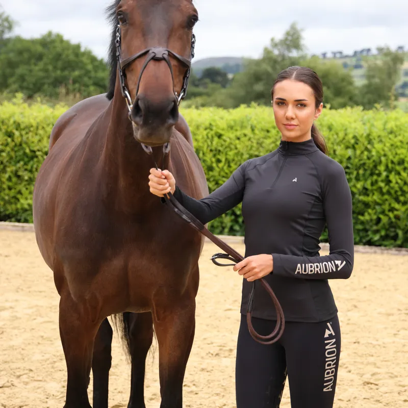 Shires Aubrion React Ladies Long Sleeve Base Layer - Shadow-4