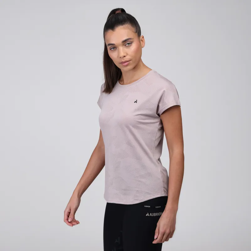 Shires Aubrion React Ladies Tech T-Shirt - Sand-1