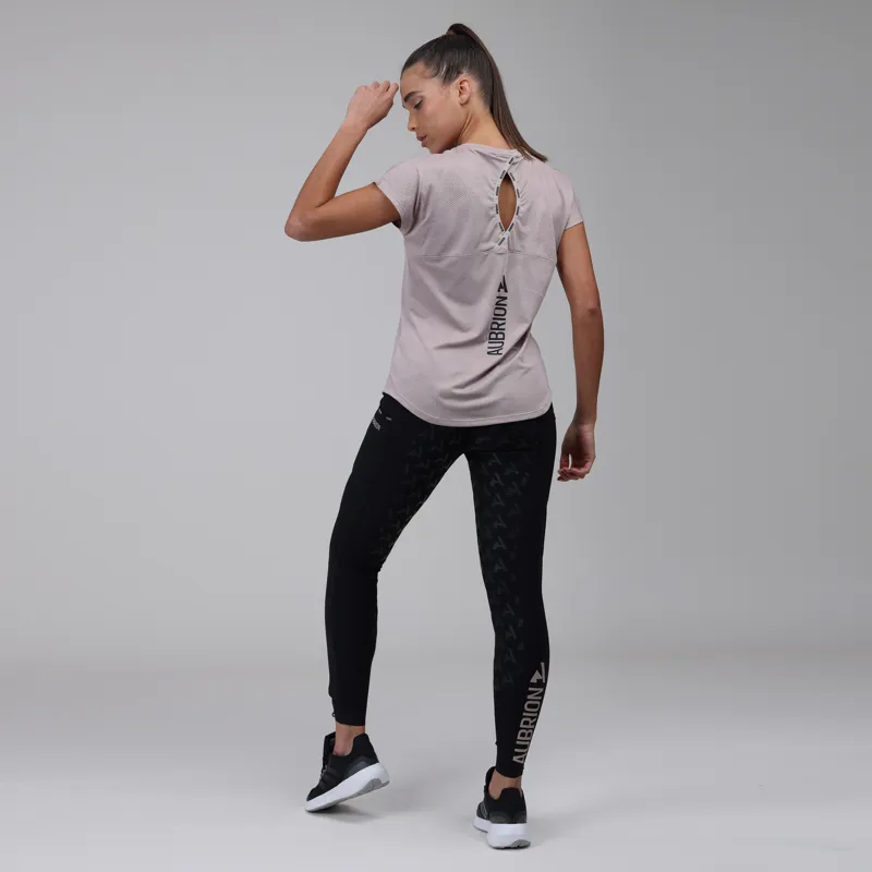 Shires Aubrion React Ladies Tech T-Shirt - Sand-5