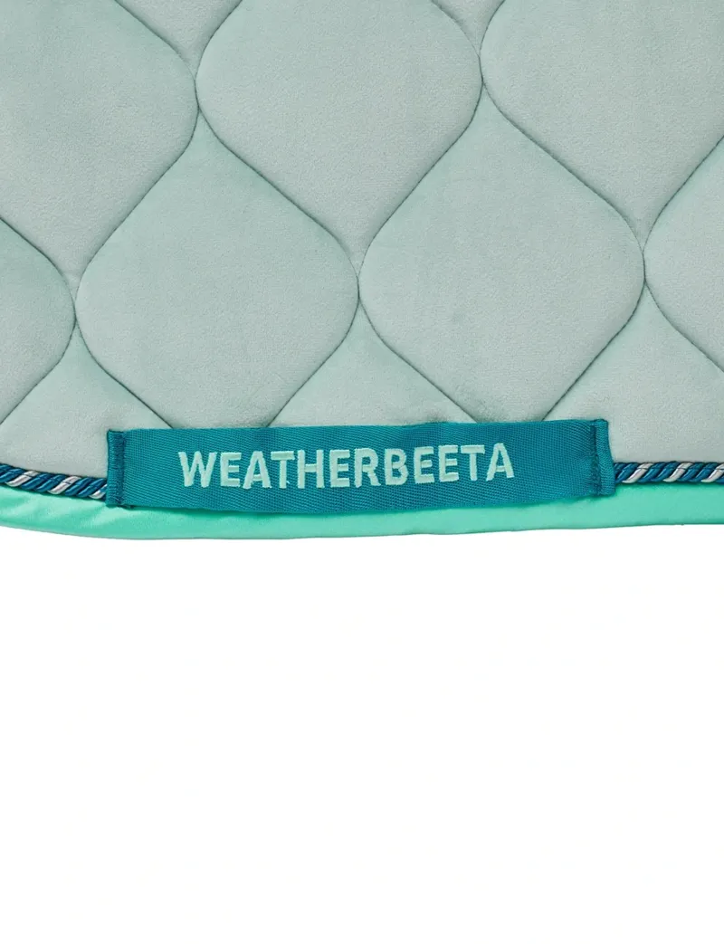 WeatherBeeta Velvet Dressage Saddle Pad - Blue-6