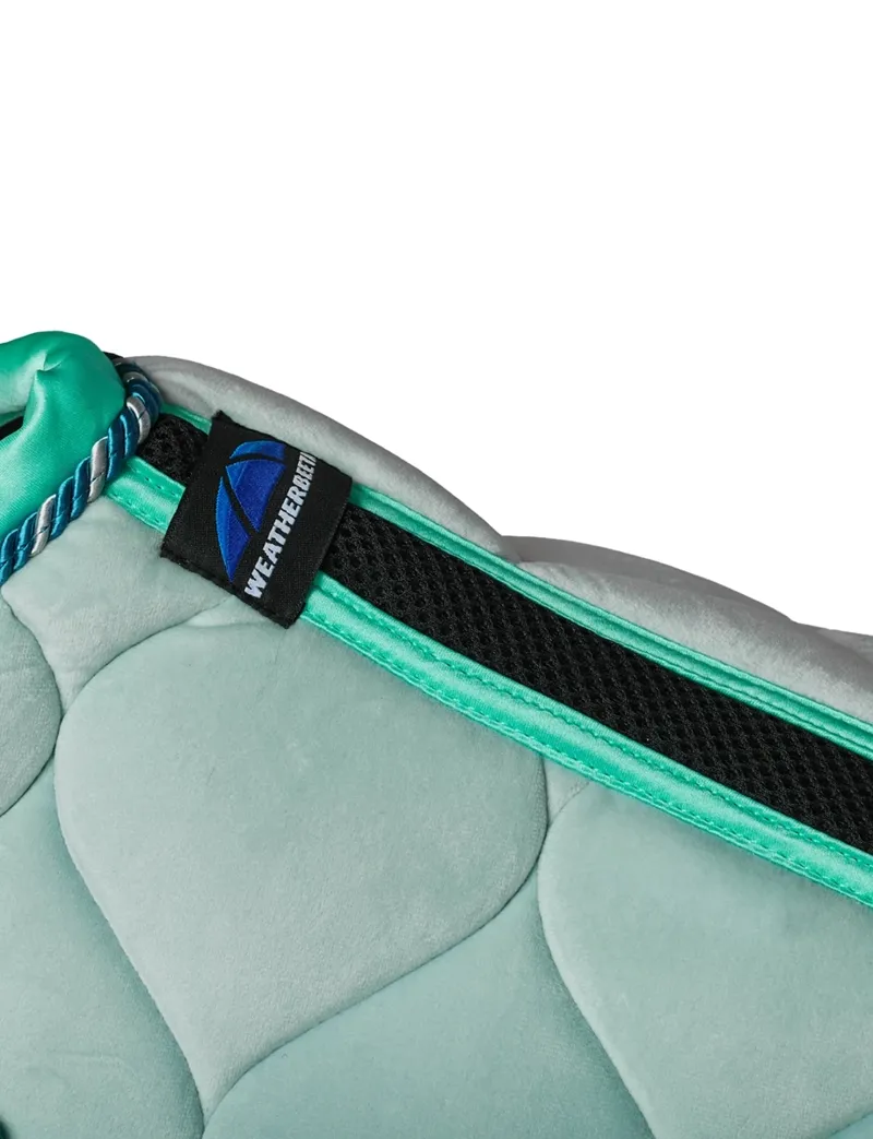 WeatherBeeta Velvet Dressage Saddle Pad - Blue-4