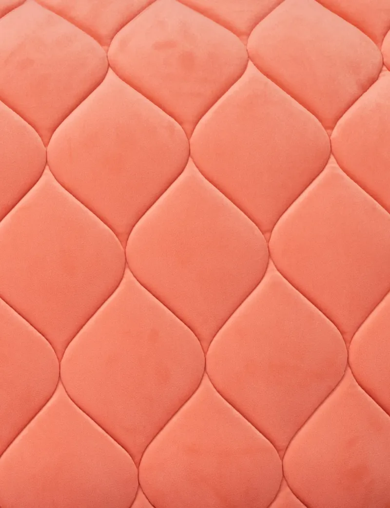 WeatherBeeta Velvet Dressage Saddle Pad - Coral-2