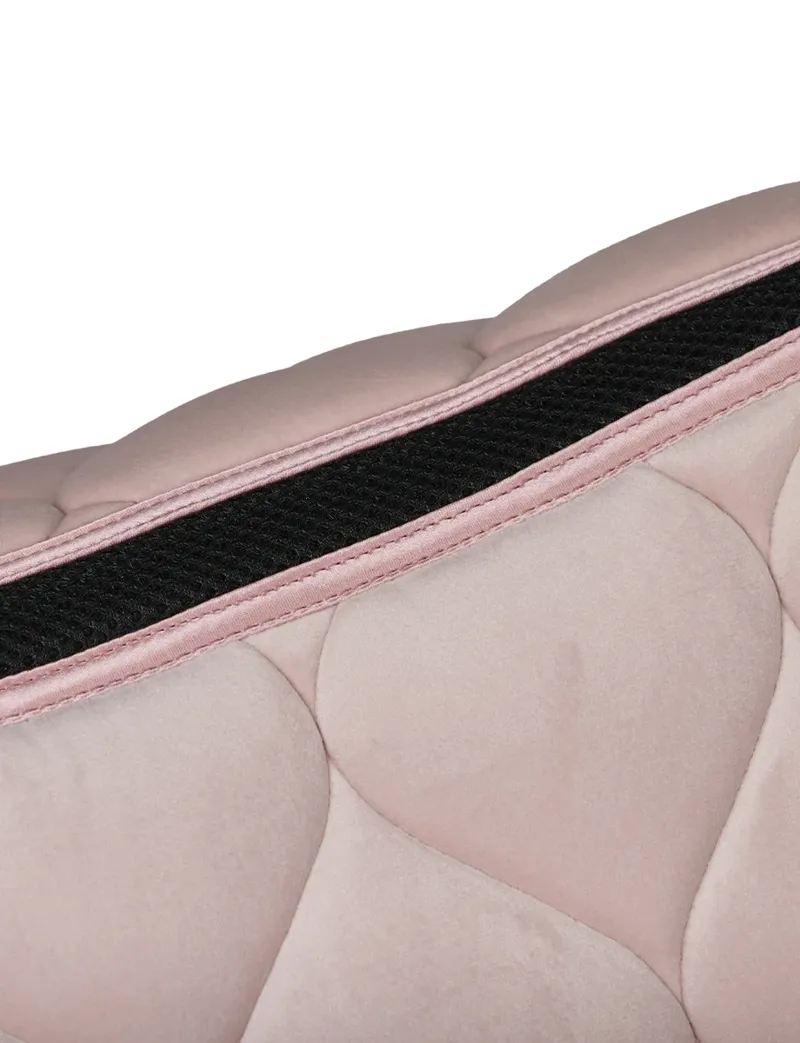 WeatherBeeta Velvet Dressage Saddle Pad - Pink-5