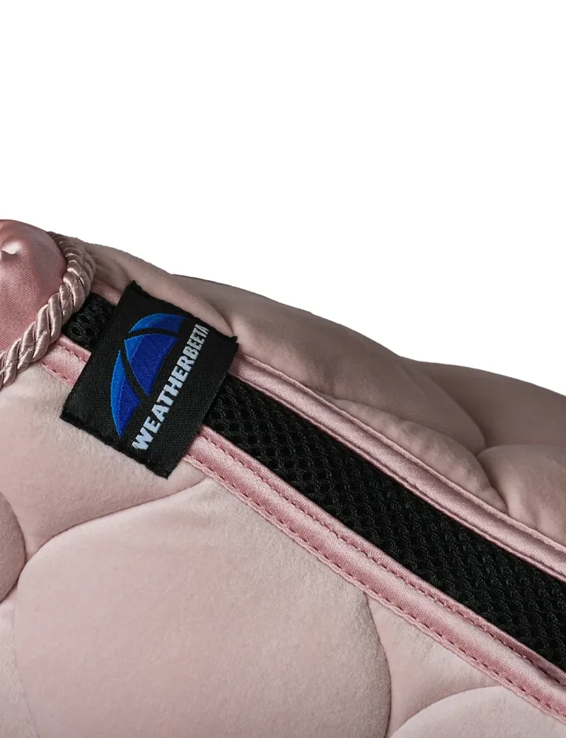 WeatherBeeta Velvet Dressage Saddle Pad - Pink-7
