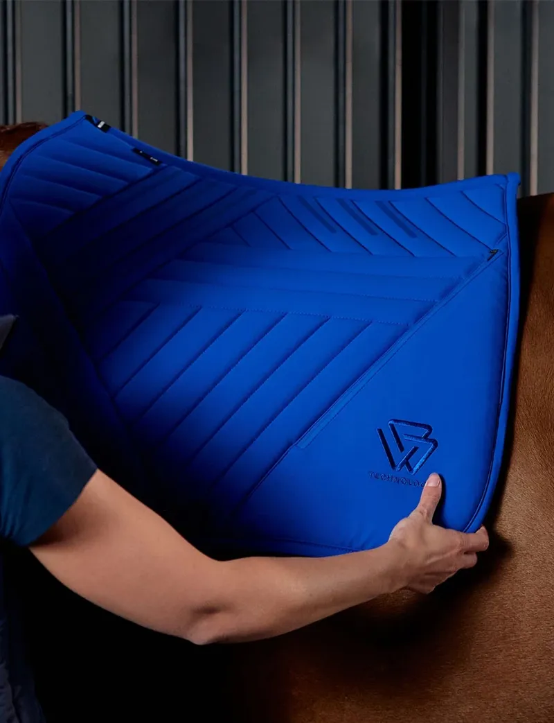 WeatherBeeta Softshell Pro Grip Dressage Saddle Pad - Cobalt-3