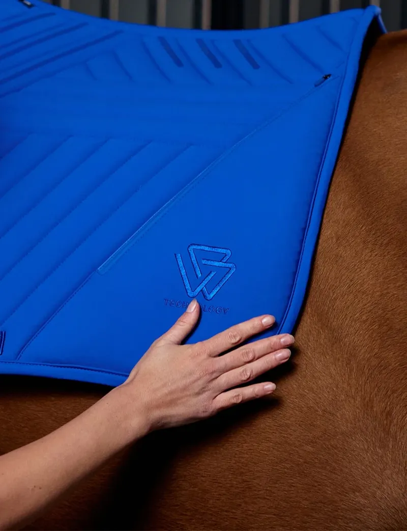 WeatherBeeta Softshell Pro Grip Dressage Saddle Pad - Cobalt-6