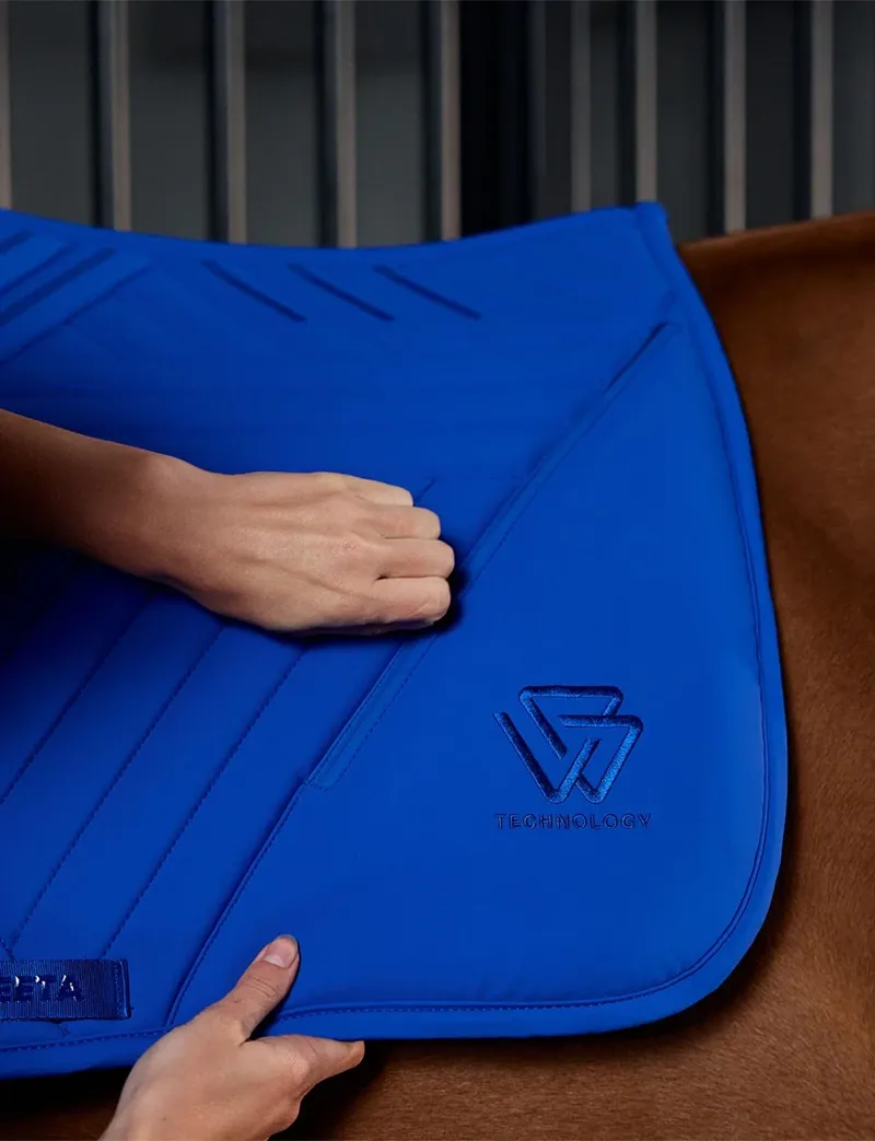 WeatherBeeta Softshell Pro Grip Dressage Saddle Pad - Cobalt-10