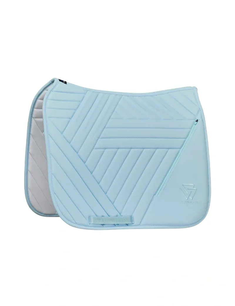 WeatherBeeta Softshell Pro Grip Dressage Saddle Pad - Mist Blue