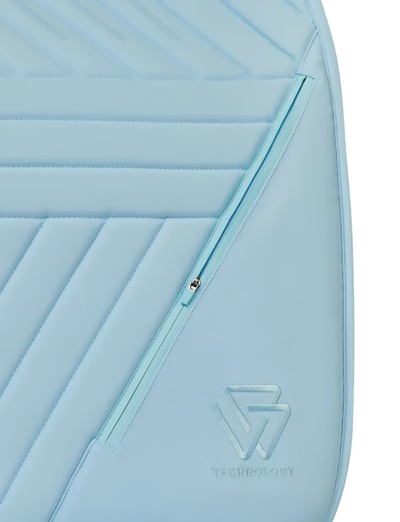 WeatherBeeta Softshell Pro Grip Dressage Saddle Pad - Mist Blue-3