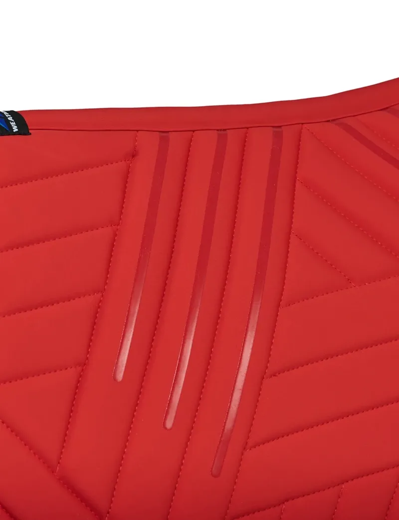 WeatherBeeta Softshell Pro Grip Dressage Saddle Pad - Red-6