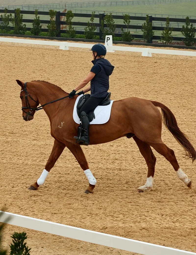 WeatherBeeta Softshell Pro Grip Dressage Saddle Pad - White-3