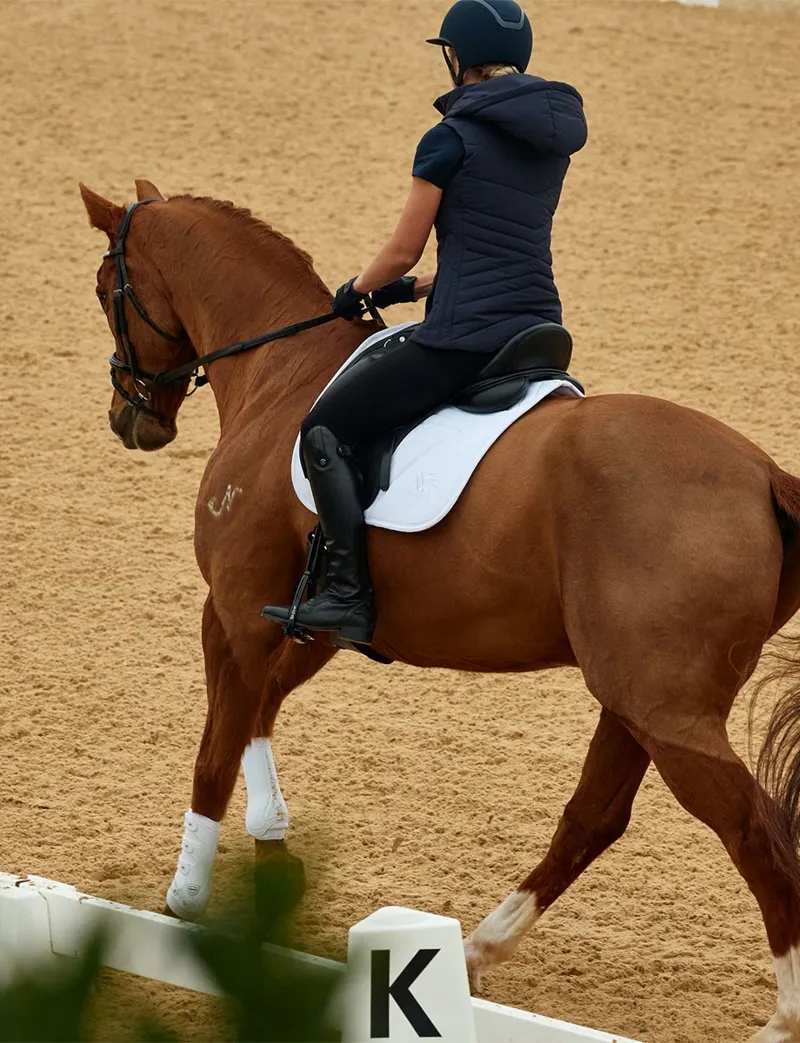 WeatherBeeta Softshell Pro Grip Dressage Saddle Pad - White-7