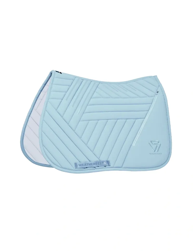WeatherBeeta Softshell Pro Grip Euro Jump Saddle Pad - Mist Blue