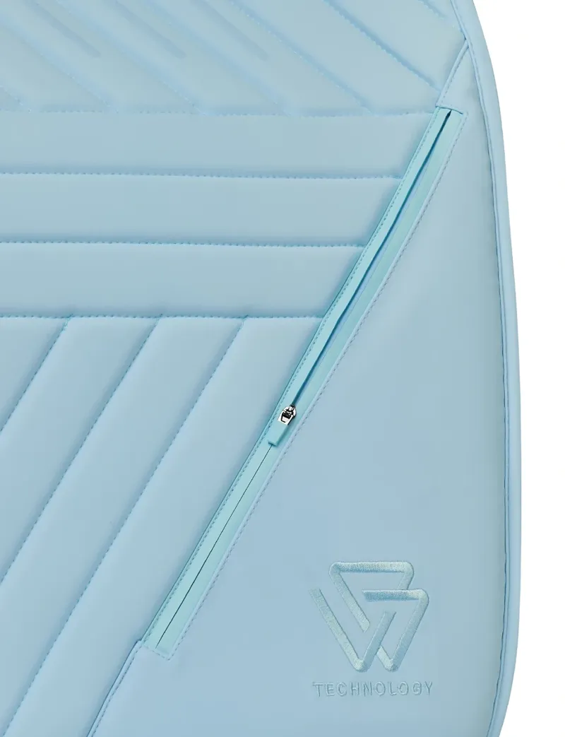 WeatherBeeta Softshell Pro Grip Euro Jump Saddle Pad - Mist Blue-3