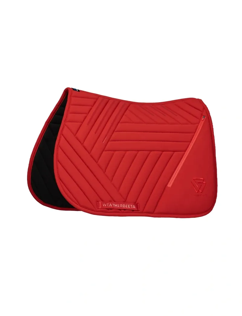 WeatherBeeta Softshell Pro Grip Euro Jump Saddle Pad - Red