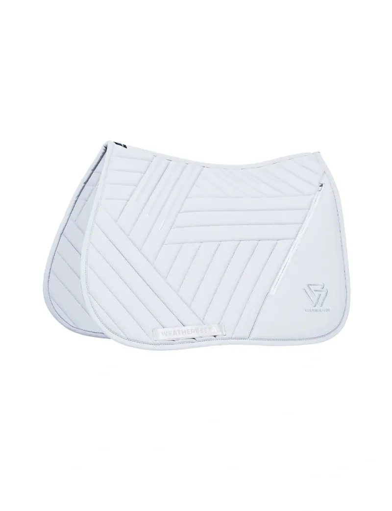 WeatherBeeta Softshell Pro Grip Euro Jump Saddle Pad - White