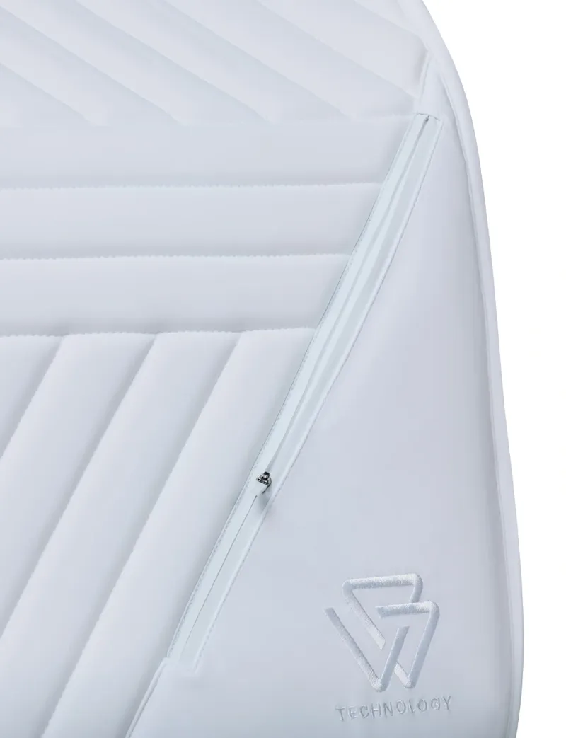 WeatherBeeta Softshell Pro Grip Euro Jump Saddle Pad - White-10