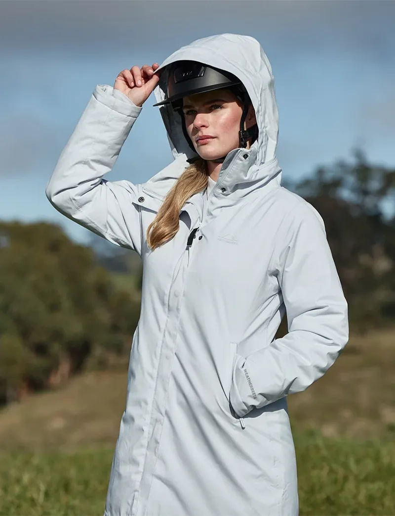 WeatherBeeta Ladies Essential Waterproof Insulated Riding Jacket - Mist Blue-7