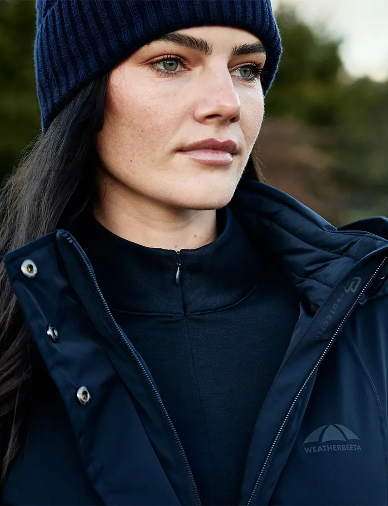 WeatherBeeta Ladies Protect Waterproof Insulated Riding Jacket - Navy-8