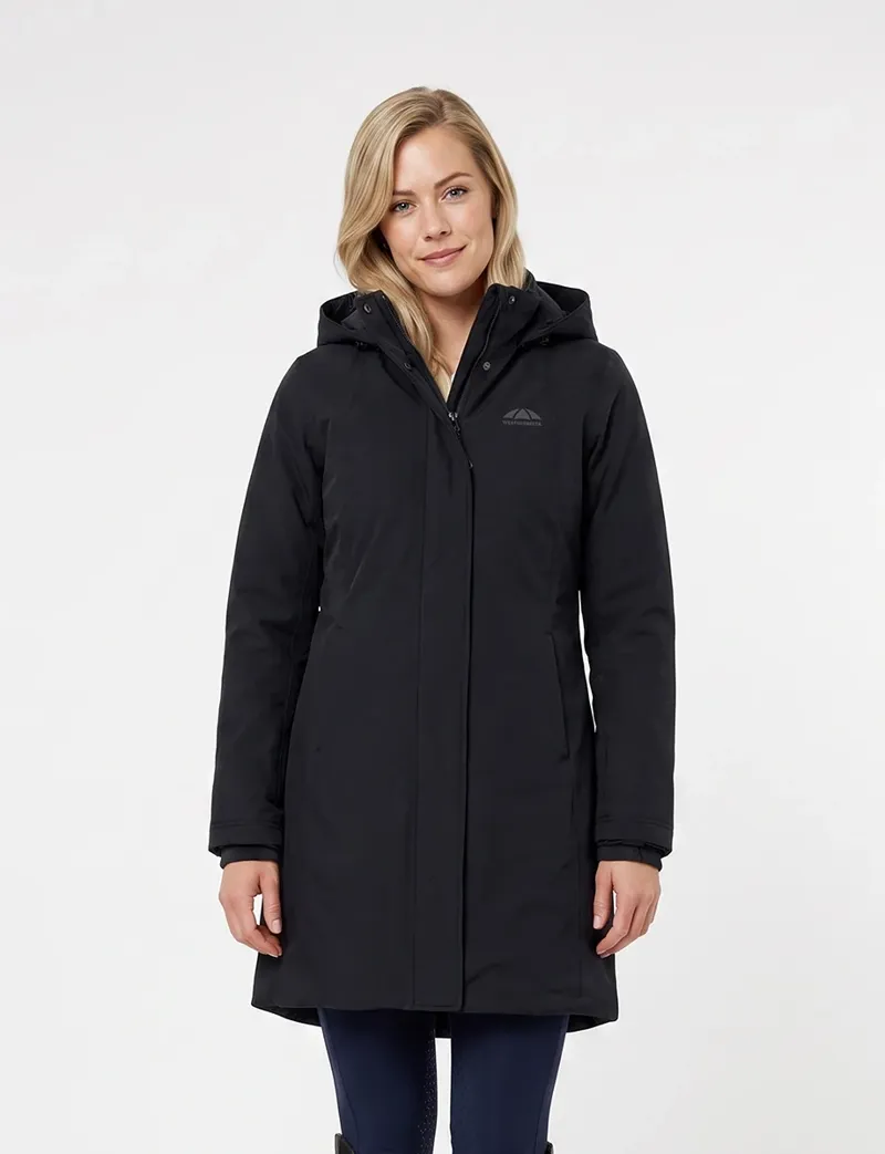 WeatherBeeta Ladies All Purpose Waterproof Insulated Longline Riding Jacket - Black