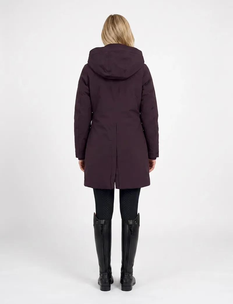 WeatherBeeta Ladies All Purpose Waterproof Insulated Longline Riding Jacket - Blackberry-1