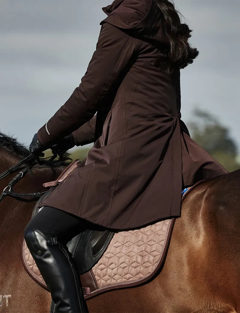 WeatherBeeta Ladies All Purpose Waterproof Insulated Longline Riding Jacket - Espresso-3