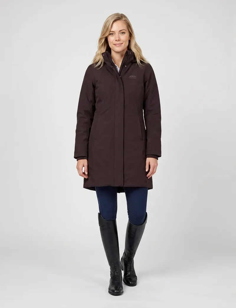 WeatherBeeta Ladies All Purpose Waterproof Insulated Longline Riding Jacket - Espresso