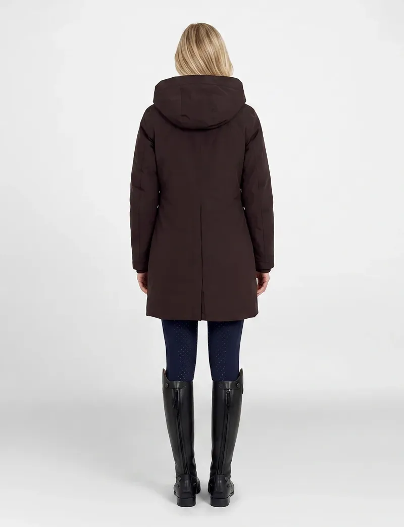 WeatherBeeta Ladies All Purpose Waterproof Insulated Longline Riding Jacket - Espresso-2