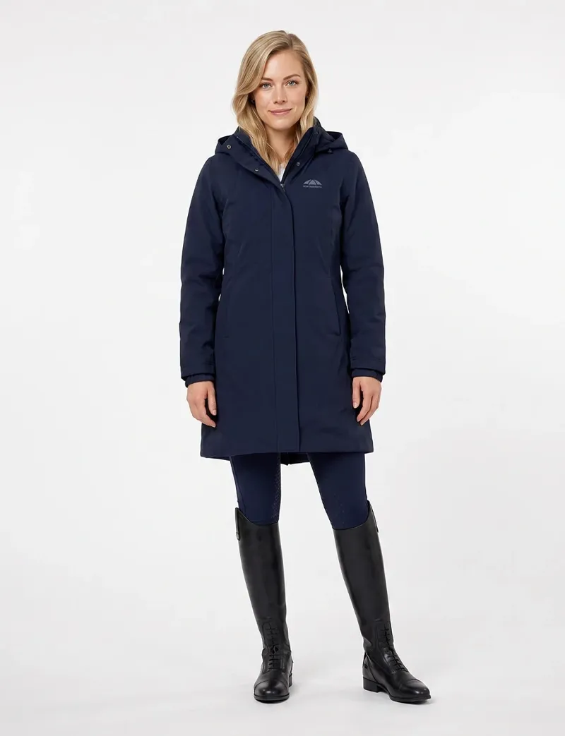 WeatherBeeta Ladies All Purpose Waterproof Insulated Longline Riding Jacket - Navy-2