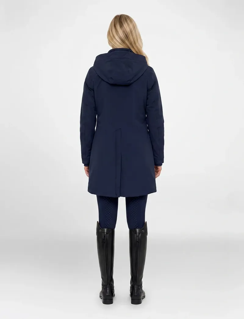 WeatherBeeta Ladies All Purpose Waterproof Insulated Longline Riding Jacket - Navy-1