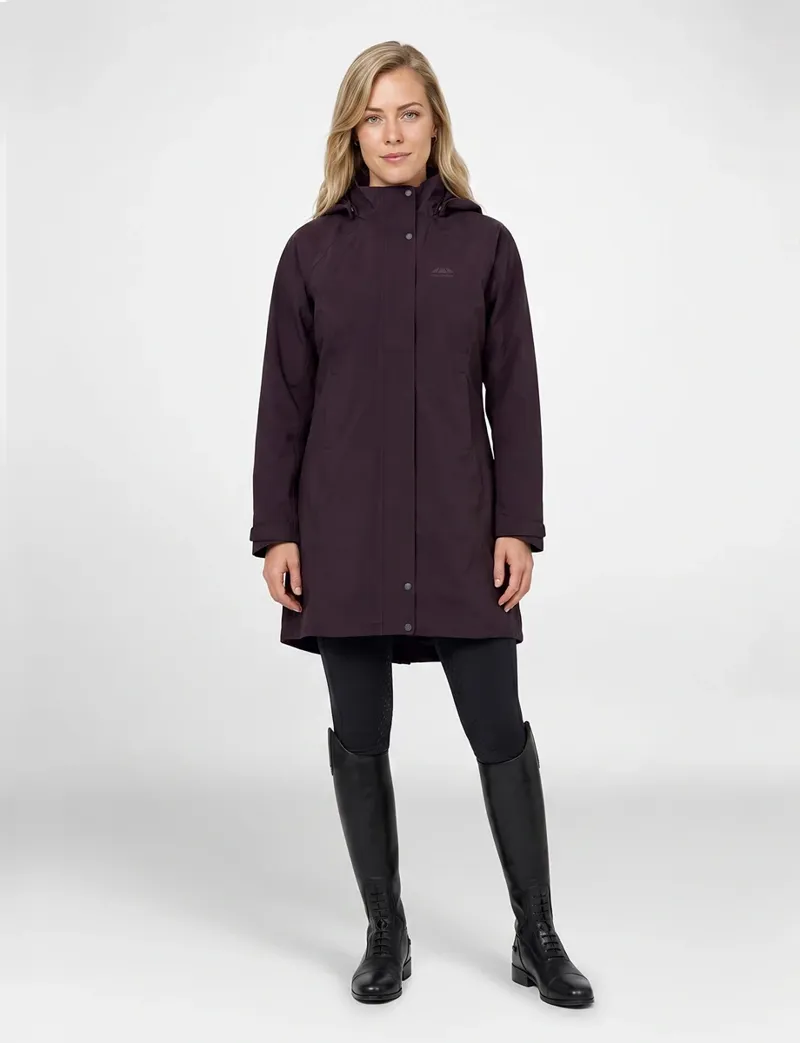 WeatherBeeta Ladies Windbreaker Reflective Longline Riding Jacket - Blackberry-2