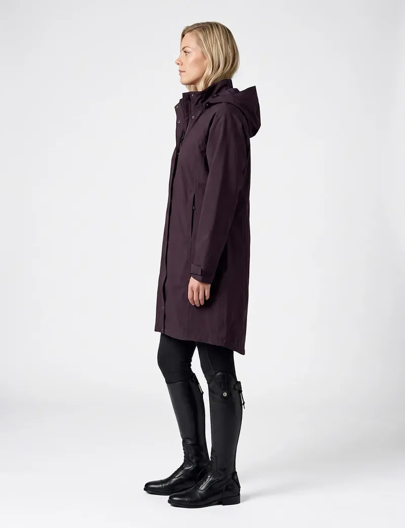 WeatherBeeta Ladies Windbreaker Reflective Longline Riding Jacket - Blackberry-3