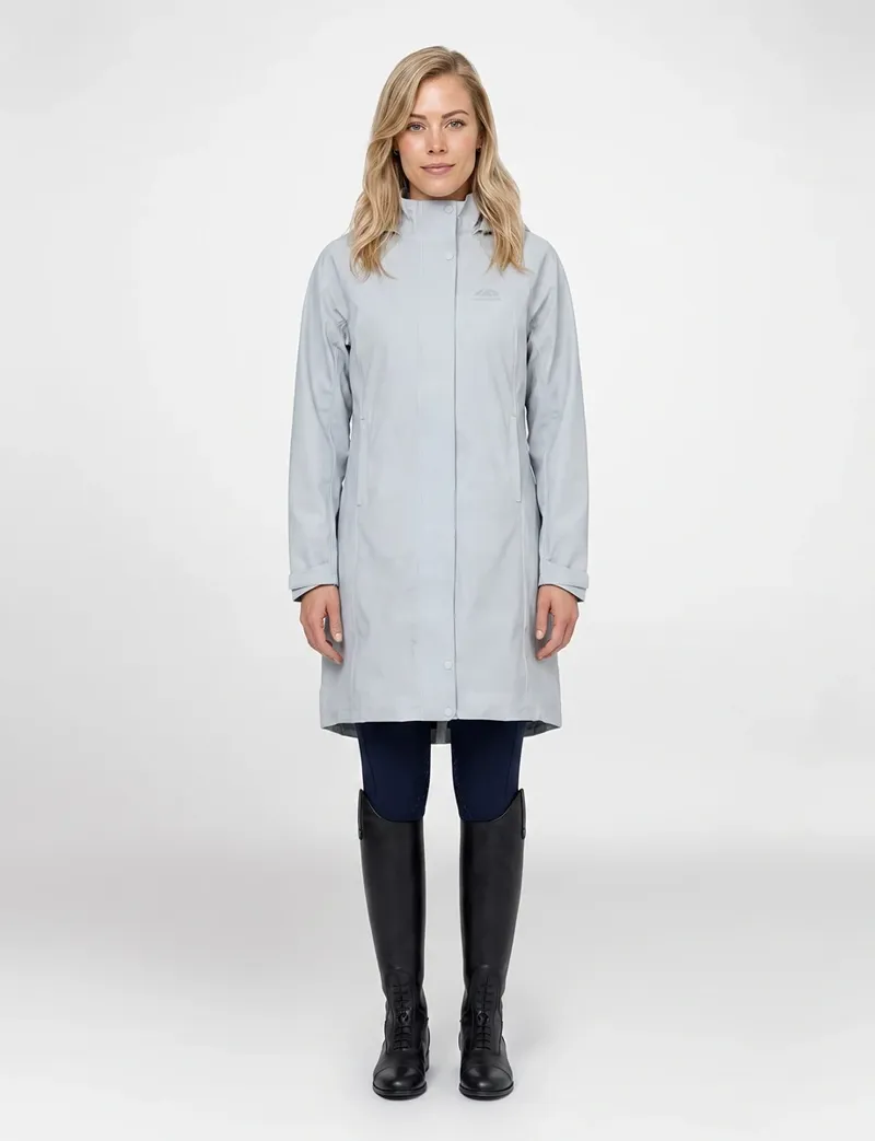 WeatherBeeta Ladies Windbreaker Reflective Longline Riding Jacket - Mist Blue-2