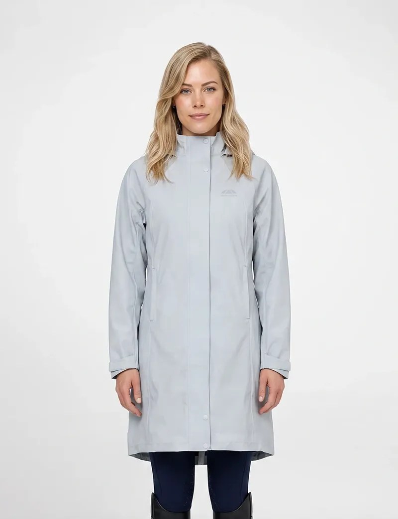 WeatherBeeta Ladies Windbreaker Reflective Longline Riding Jacket - Mist Blue