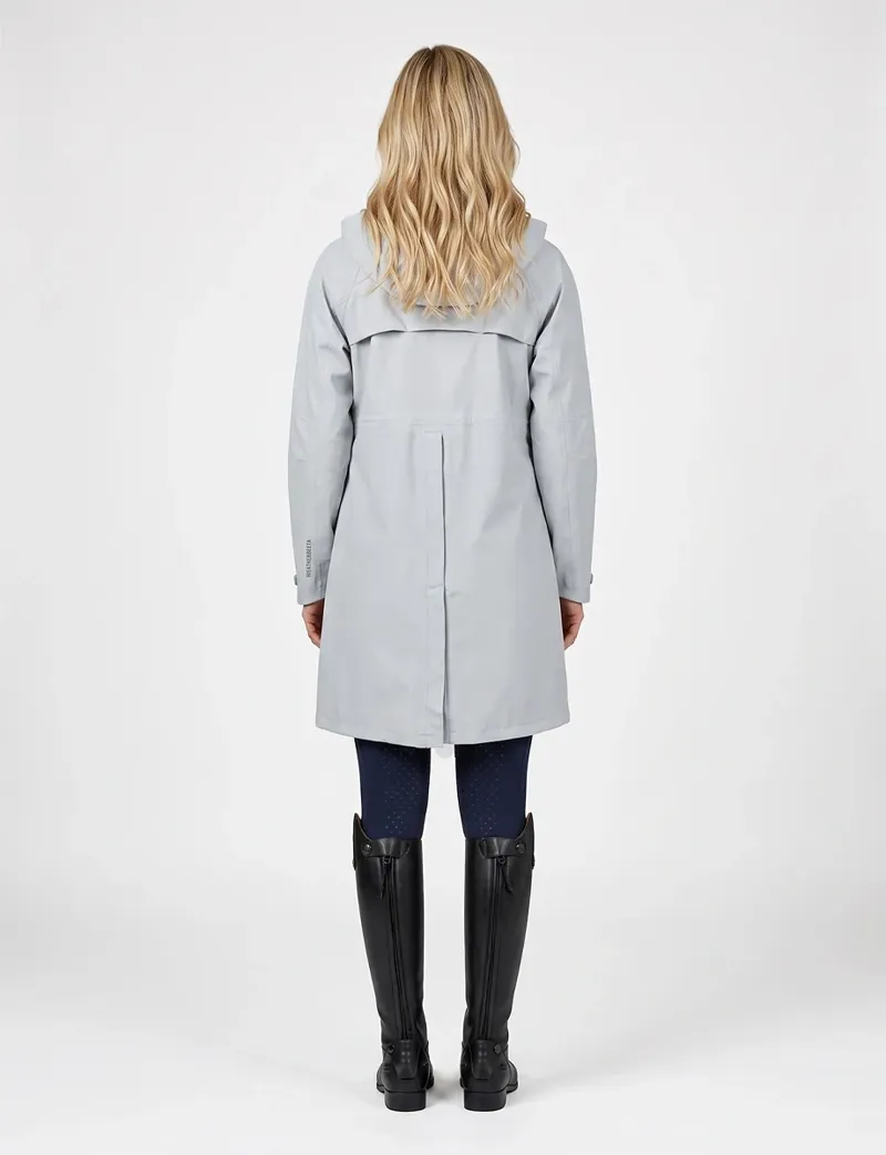 WeatherBeeta Ladies Windbreaker Reflective Longline Riding Jacket - Mist Blue-1