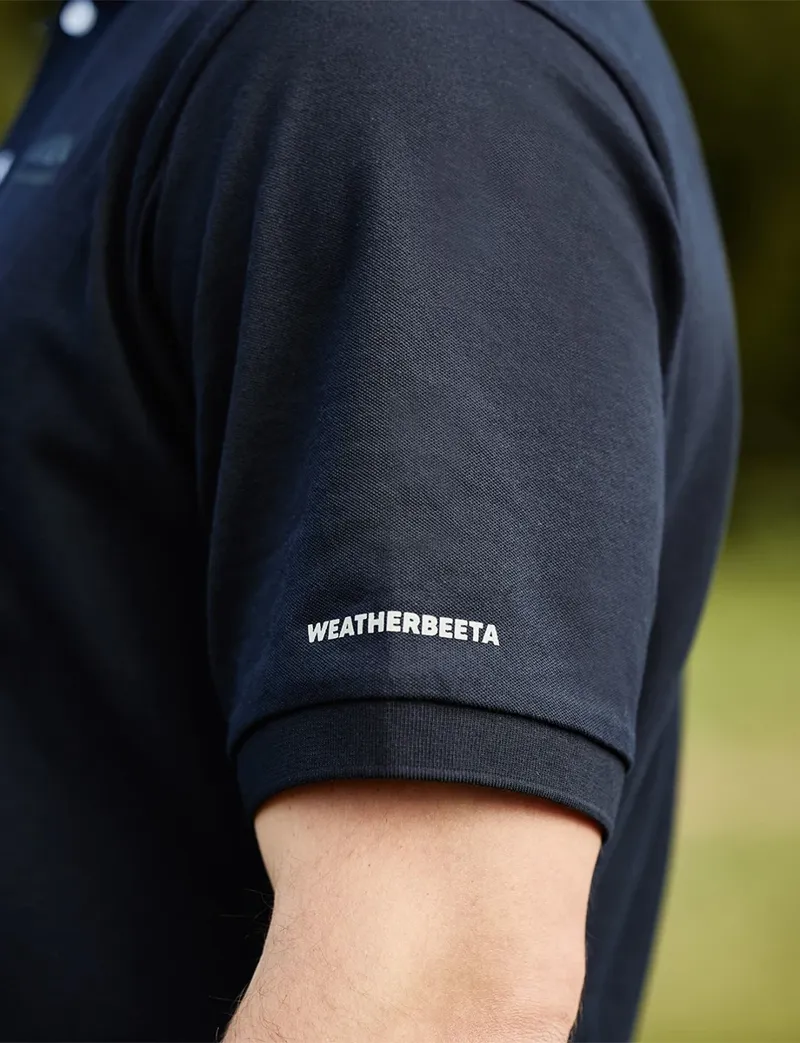 WeatherBeeta Men's Cotton Pique Short Sleeve Polo - Navy-5