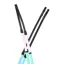 Dublin Pastel Rainbow Reins - Black/Multi