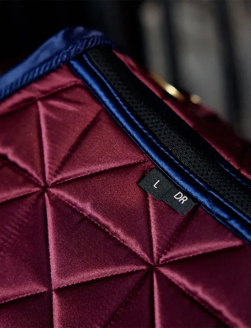WeatherBeeta Satin Pro Air-Tec Dressage Saddle Pad - Burgundy-4