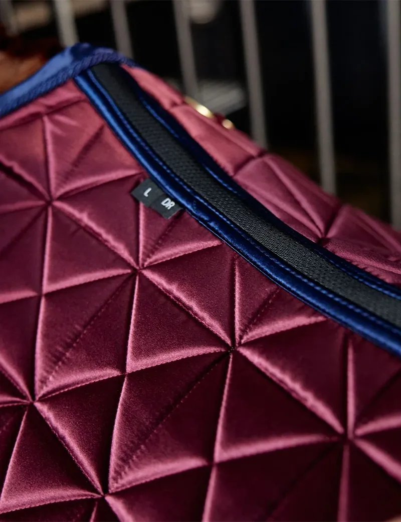 WeatherBeeta Satin Pro Air-Tec Dressage Saddle Pad - Burgundy-10