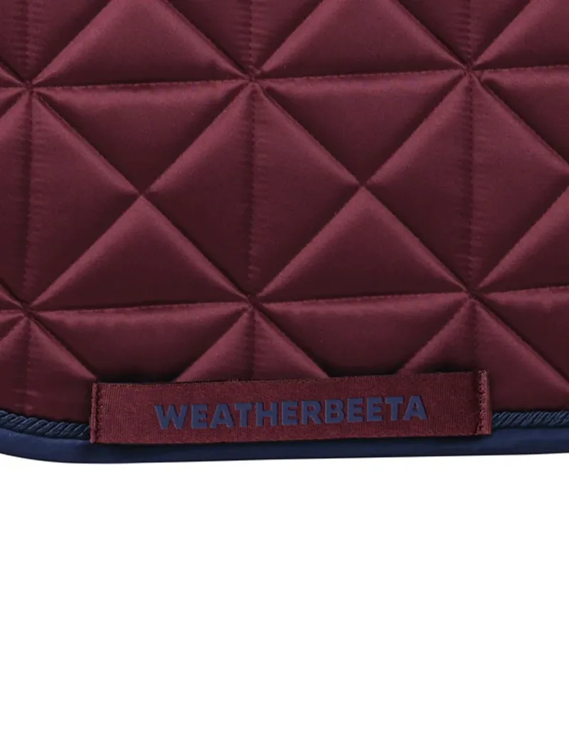WeatherBeeta Satin Pro Air-Tec Dressage Saddle Pad - Burgundy-11