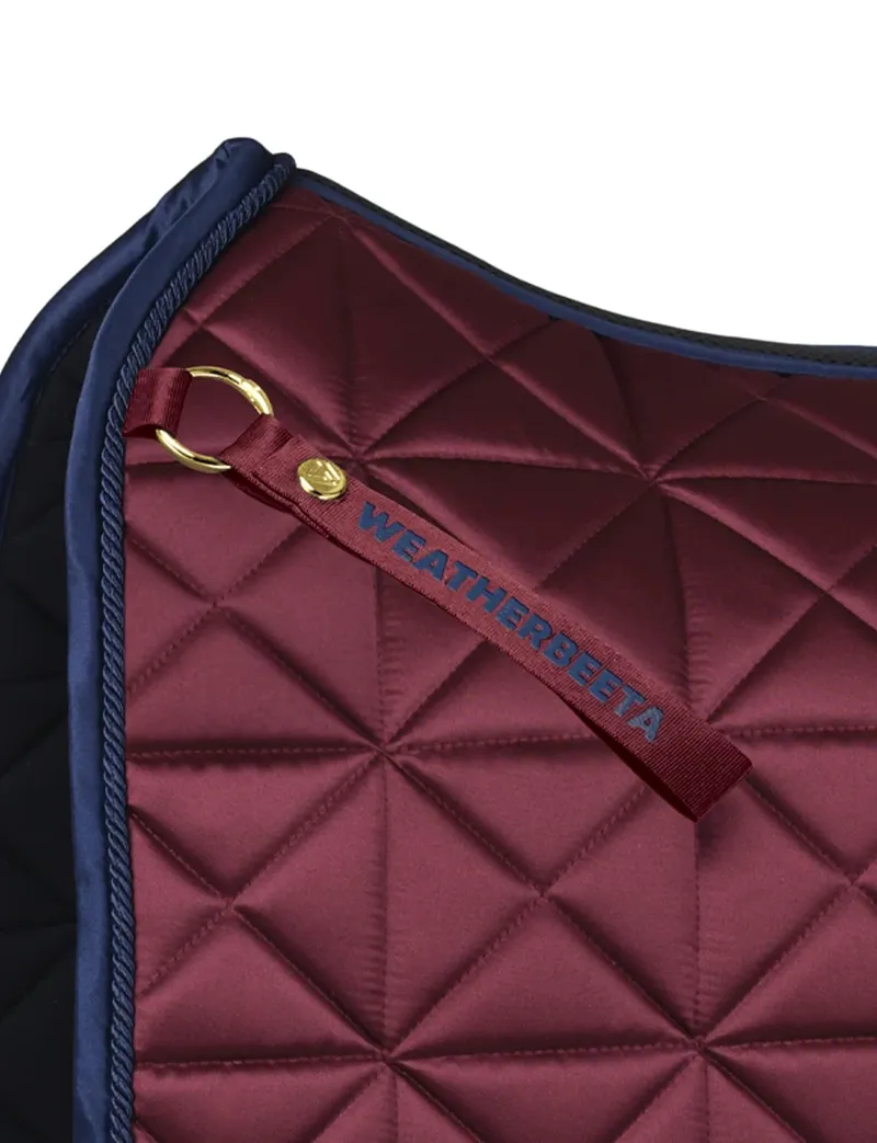WeatherBeeta Satin Pro Air-Tec Dressage Saddle Pad - Burgundy-7
